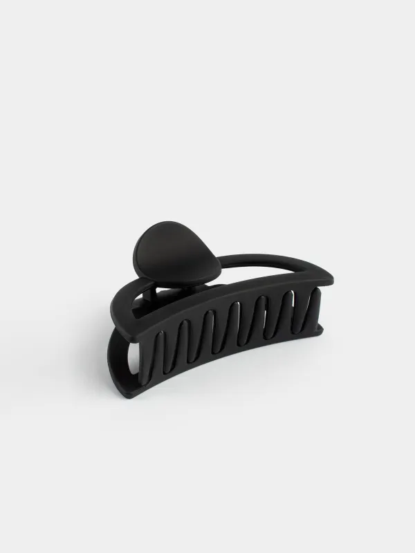 Hair clip, 9 cm, plastic, black, Crab, Basic, image-2