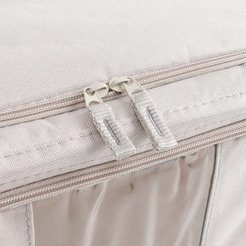 Organizer-box for things, 40x30x20 cm, with zipper, oxford, gray, Pedant, image-2