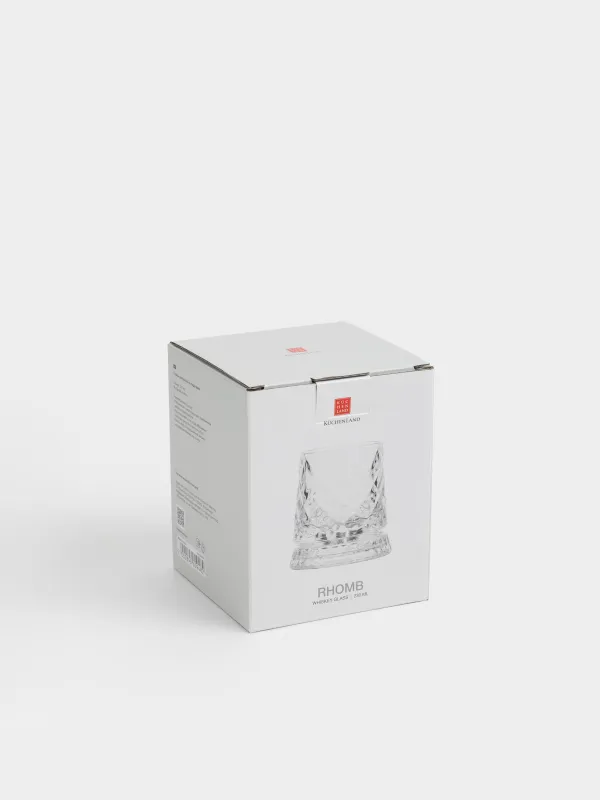 Drinking glass, 8 cm, 250 ml, on a stand, glass R, Rhomb, image-5