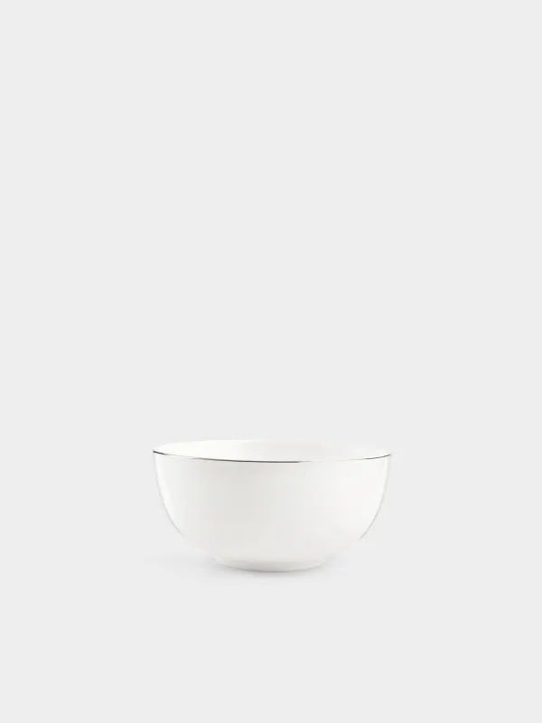 Salad bowl, 18x9 cm, 1 l, porcelain F, white, Ideal silver, image-0