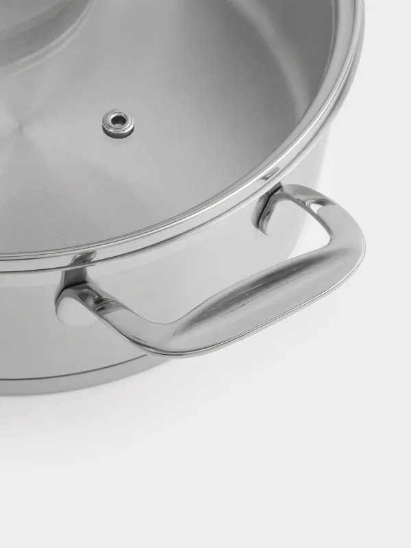 Saucepan, 24 cm, 3,5 l, with short handles and lid, Silver Stone, image-4