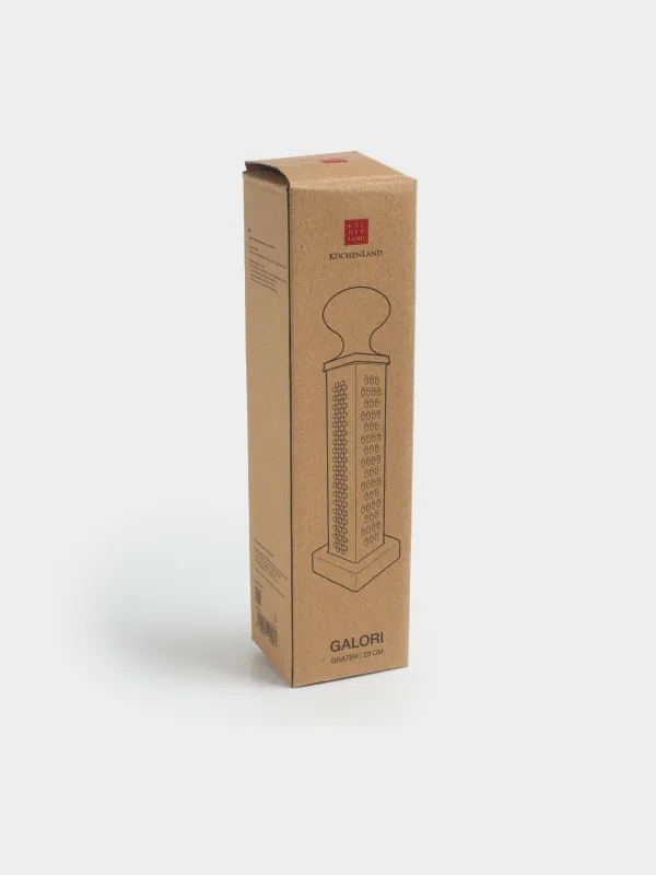 Grater, 23 cm, on a stand, four-sided, steel / plastic / wood, Galori, image-7