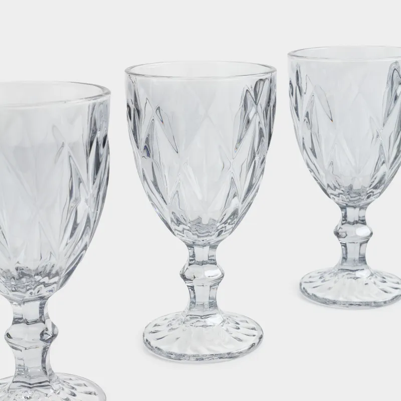 Wine glass, 300 ml, 6 pcs, glass R, grey, Rhomb color, image-2