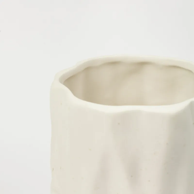 Kitchen accessories stand, 15 cm, ceramic, milk, speckled, Crumple speckled, image-3