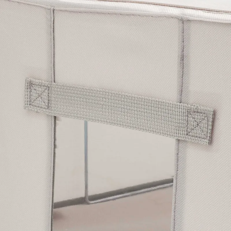 Organizer-box for things, 50x40x22 cm, with zipper, oxford, gray, Pedant, image-3