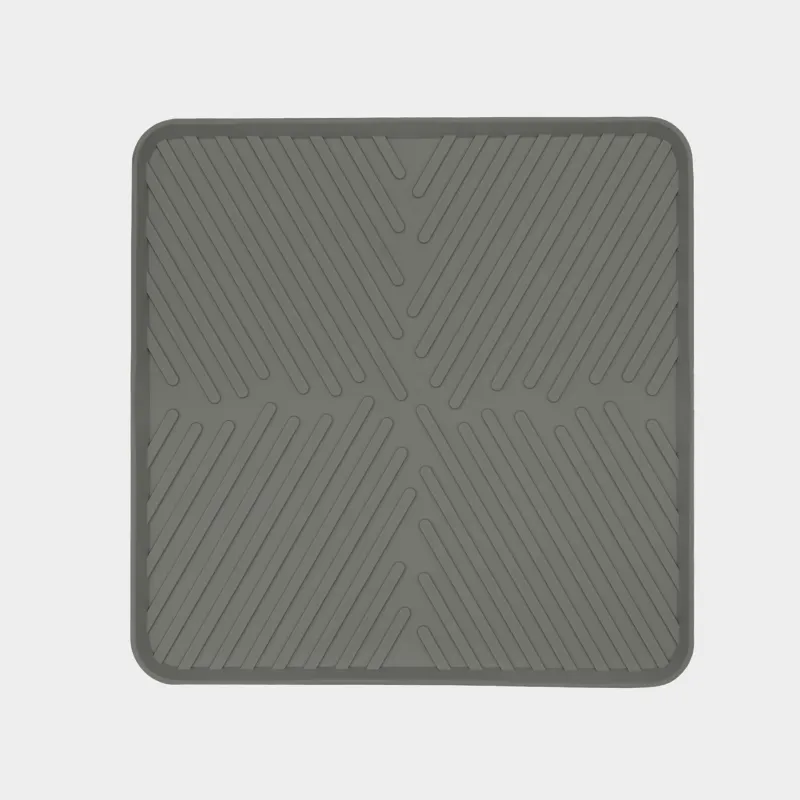 Dish drying mat, 30x30 cm, rubber, grey, Assist