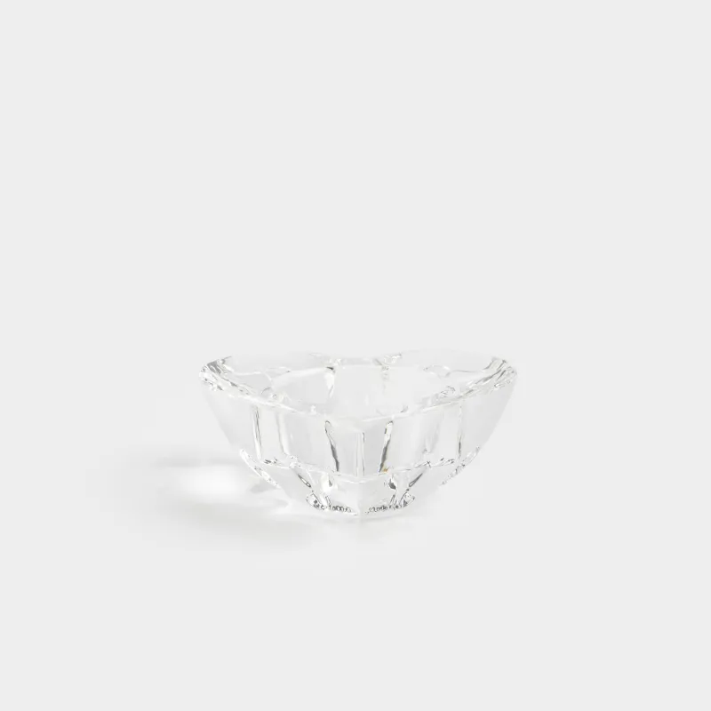 Candlestick, 8x3 cm, for tea candle, Crystal glass, Heart, Heart
