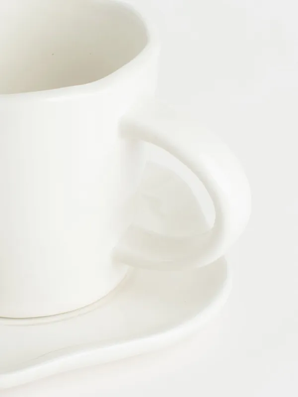 Tea pair, 1 person, 2 items, 250 ml, ceramic, white, Heart, Amour, image-3