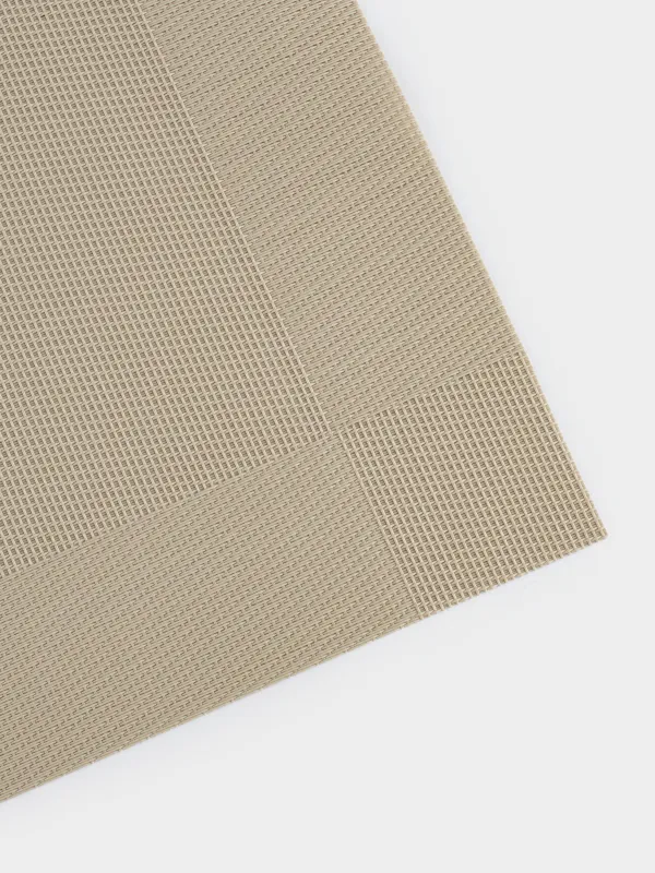Placemat, 30x45 cm, PVC / polyester, rectangular, beige, Mats, image-2