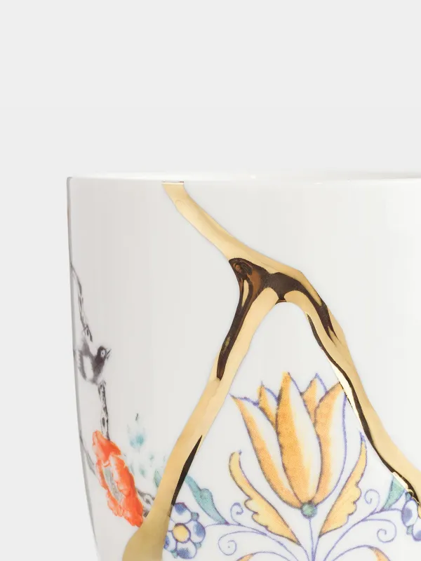 Mug, 330 ml, porcelain N, white and gold, Kintsugi, Kintsugi, image-2