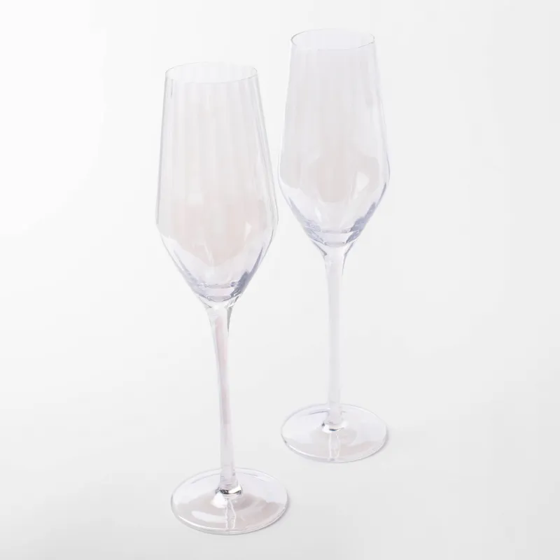 Drinking glass, 280 ml, 2 pcs, glass, glass, mother of pearl, Lombardy polar, image-0