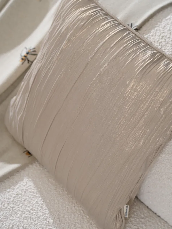 Decorative pillow, 45x45 cm, velvet, milky gold, Waves, Aspect, image-2