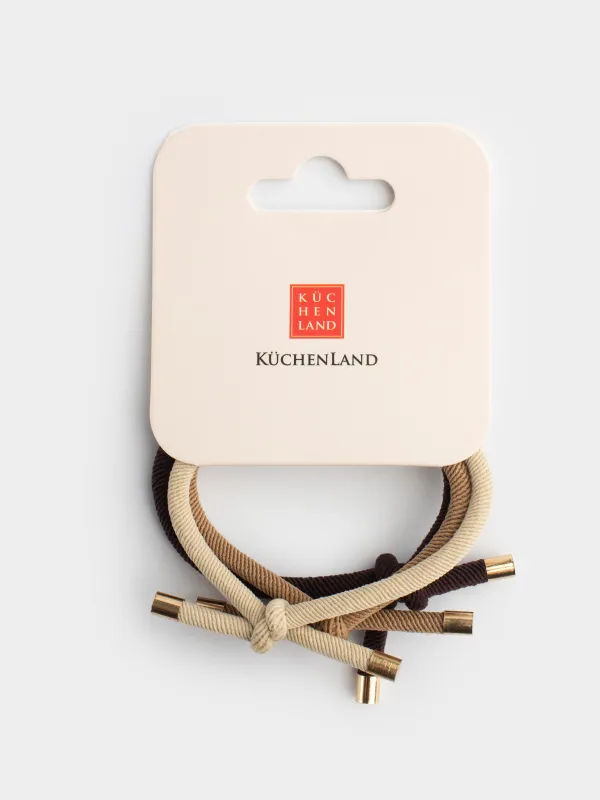 Elastic band for hair, 5 cm, 3 pcs, Polyester, Knot, Knot, image-2