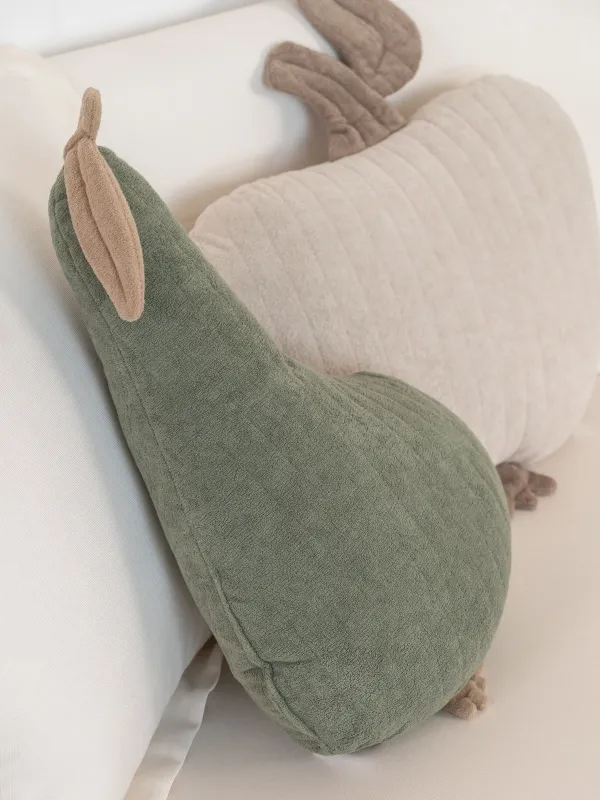 Decorative pillow, 33x60 cm, boucle, green, Pear, Boucle figure, image-2