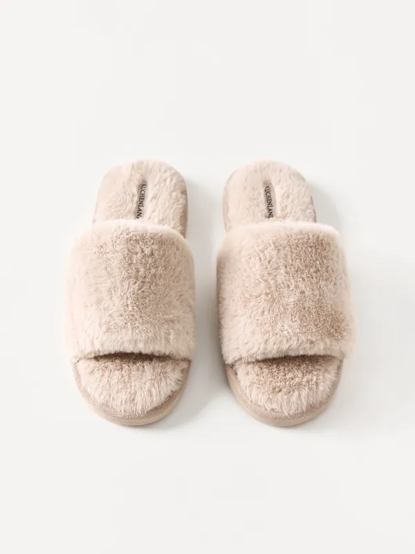 Women's slippers, homewear, size 36-37, faux fur, beige, Bushy, image-4