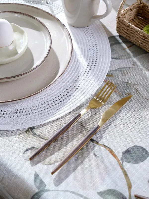 Dining fork, 2 pcs, steel / plastic, gold, matt, Oslo gold, image-4