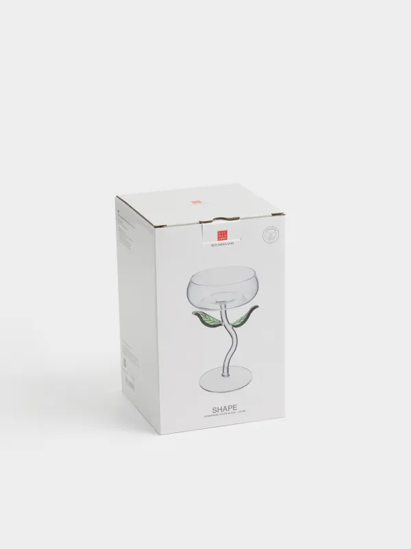 Drinking glass, 240 ml, glass B, Green leaves, Shape, image-4