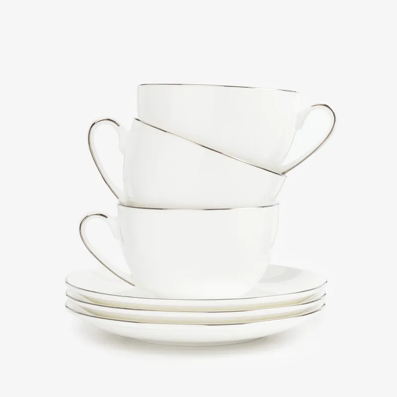 Tea pair, 6 pers, 12 pr, 250 ml, porcelain F, Antarctica, image-2