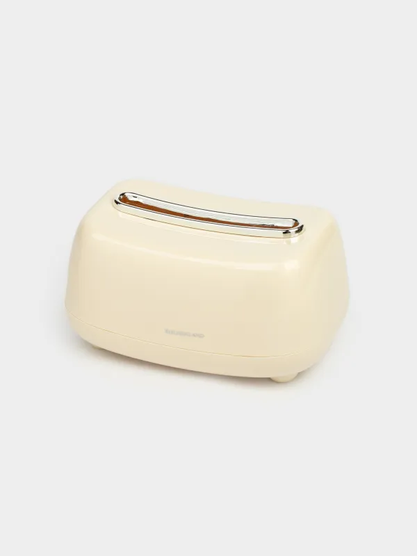 Paper napkin box, 21x14 cm, plastic, beige, Vintage kitchen, image-3