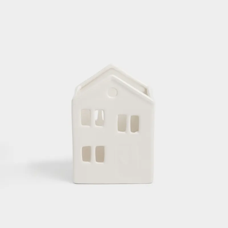 Kitchen accessories stand, 15 cm, ceramic, white, House, House shape
