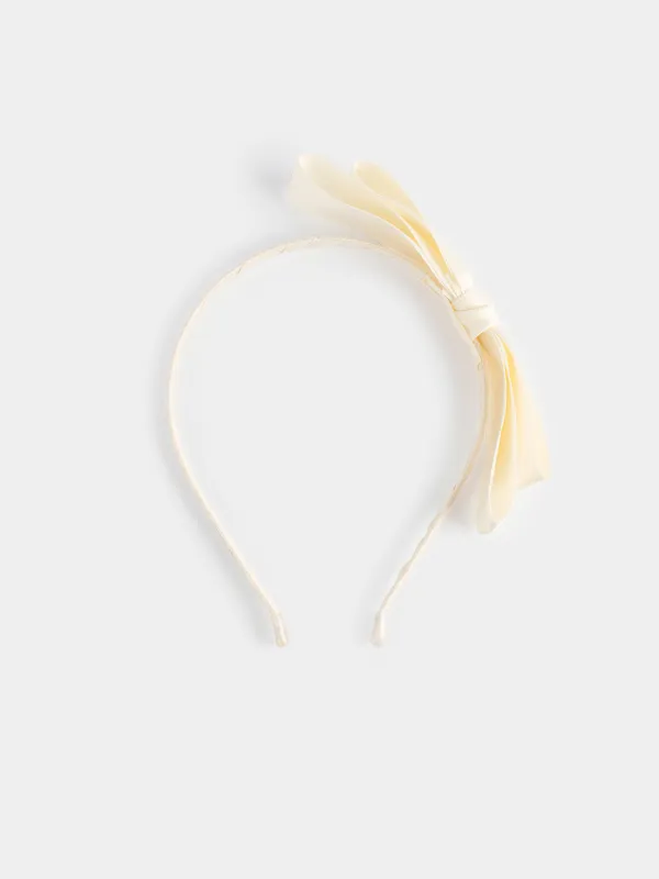 Hairband, 17x17 cm, polyester / metal, Bow, Hairstyle, image-0