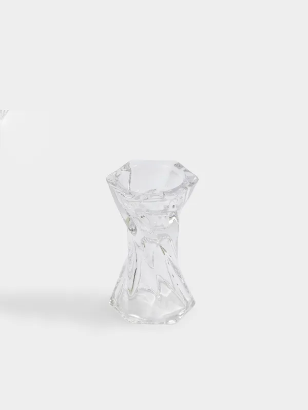 Candlestick, 12 cm, for thin / tea candles, glass, Torsido, image-1