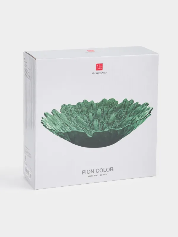Fruit bowl, 23x6 cm, glass R, green, Pion color, image-4