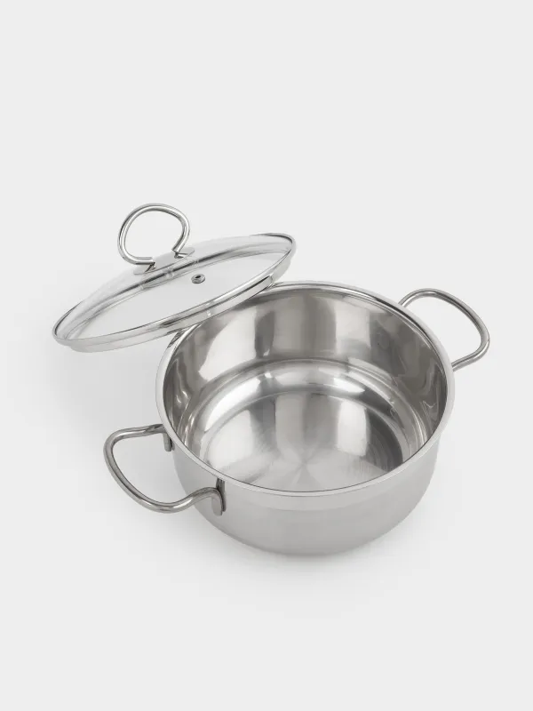 Set of dishes, 3 items, steel / glass, Egoist lite, image-1