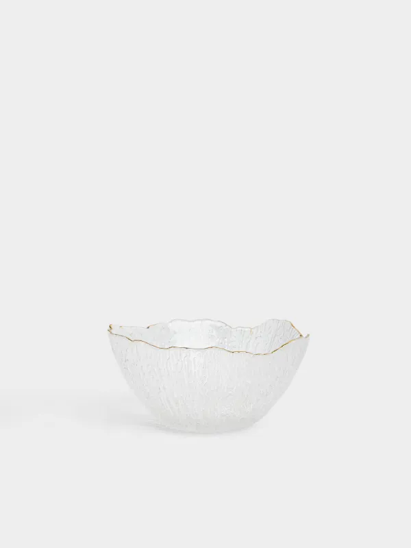 Bowl, 13x7 cm, 300 ml, glass, with golden edging, Berg, image-0