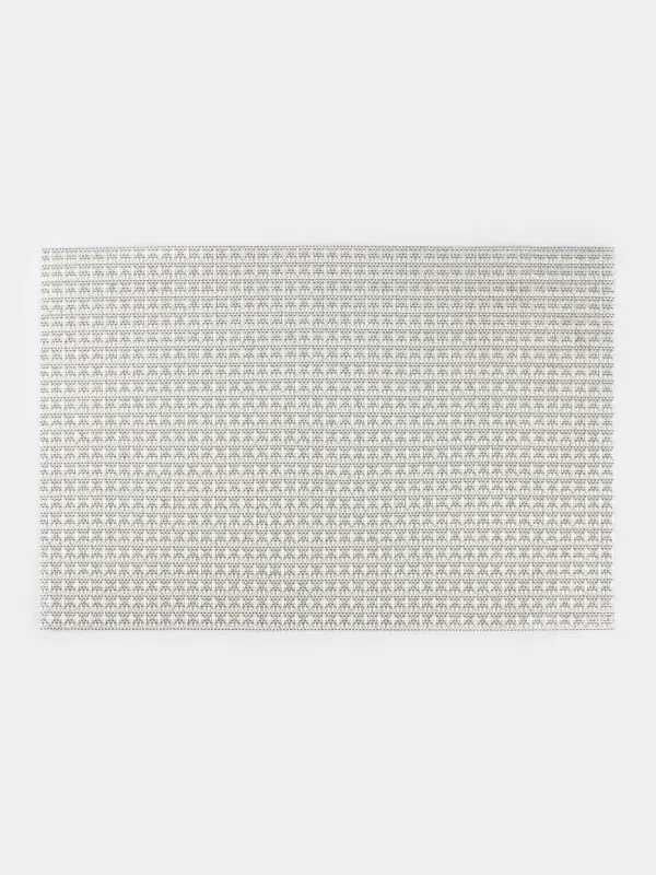 Placemat, 30x45 cm, with sequins, PVC, rectangular, silver, Solid, image-0