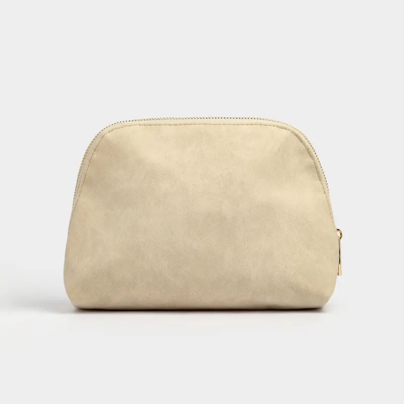 Makeup bag, 22x17 cm, polyurethane, beige, Krast