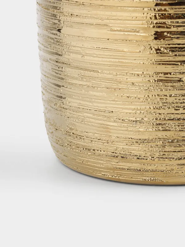 Planters, 18x18 cm, ceramic, golden, Galore, image-1