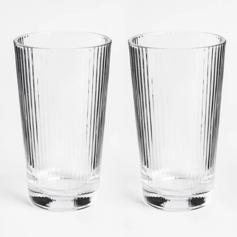 Glass, 14 cm, 400 ml, 2 pcs, glass R, Ribby