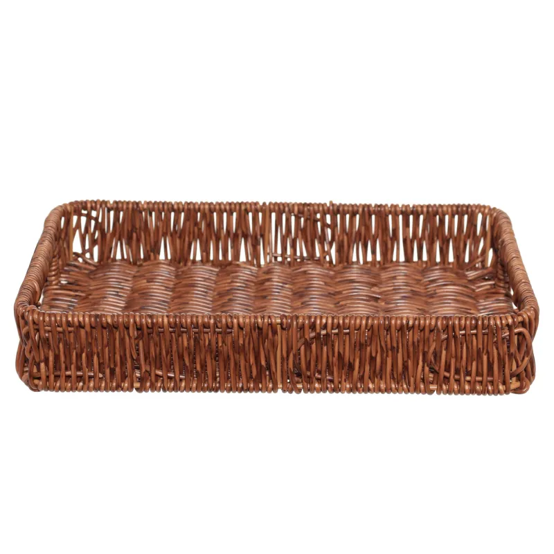 Tray, 30x20 cm, rattan, rectangular, brown, Blendy, image-0