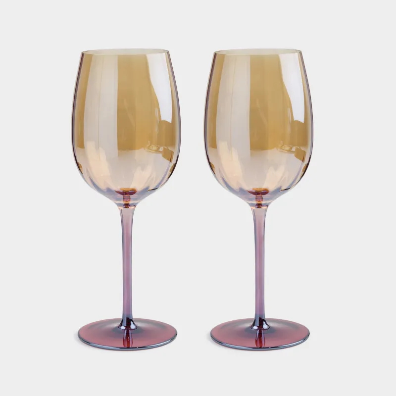 Drinking glass, 470 ml, 2 pcs, glass, amber brown, Filo R color