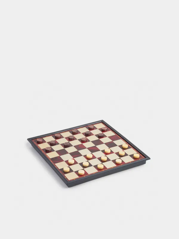Board game, 25x25 cm, checkers/backgammon, road, plastic, Hobby light, image-0