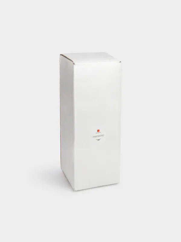 Candle holder, 32 cm, on a leg, glass / metal, silver, Fantastic R, image-5