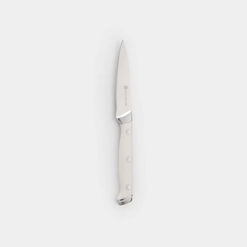 Paring knife, 9 cm, steel / plastic, white, Solo white