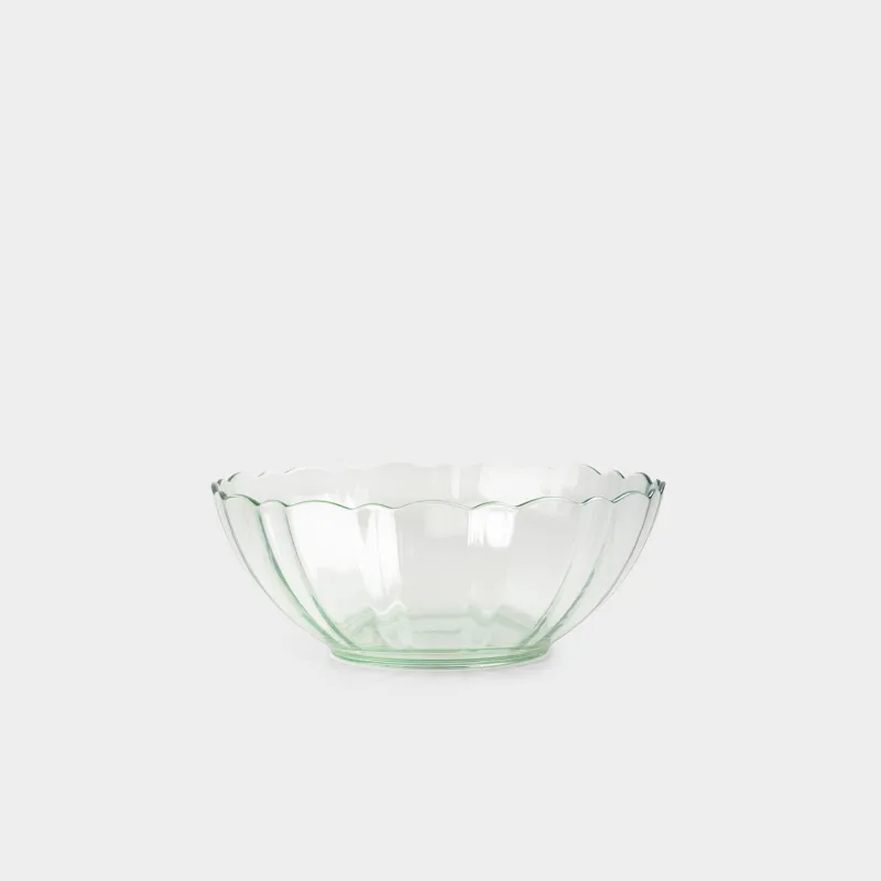Salad bowl, 20x8 cm, 1.3 l, glass, green, Nelton color