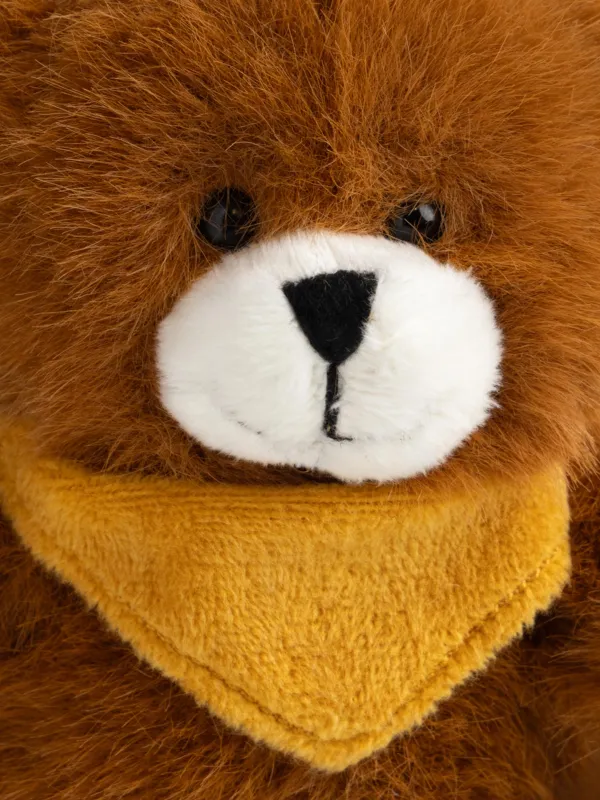 Keychain, 16 cm, soft, polyester / metal, beige, Bear, Bear, image-2