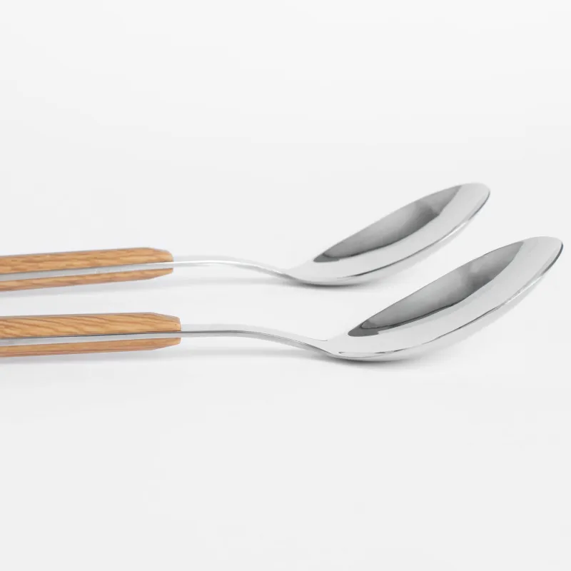 Tea spoon, 2 pcs, steel/plastic, brown, Prague, image-3