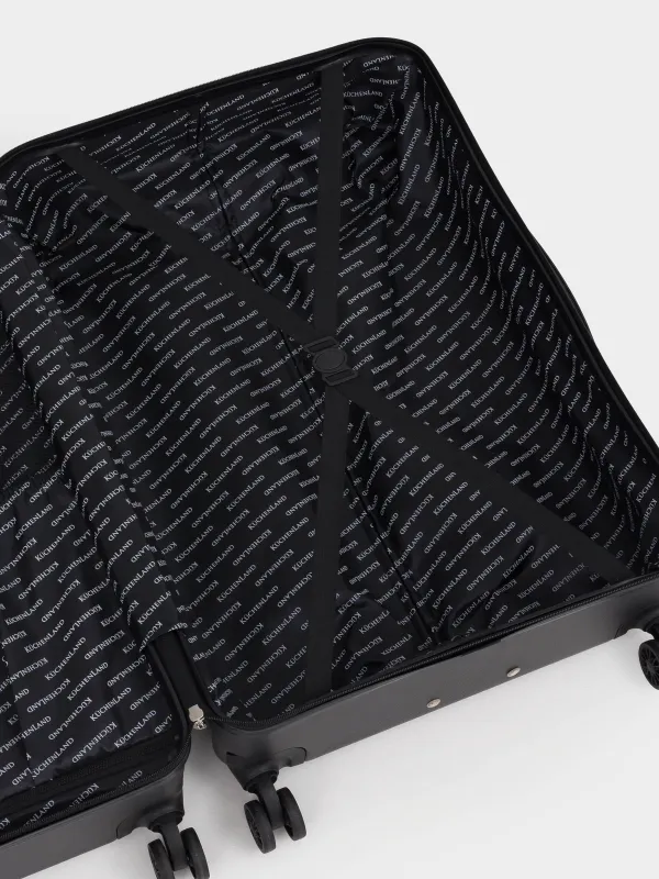 Suitcase L, 52x29x77 cm, 4.2 kg, with lock, plastic, black, Travel comfort, image-12