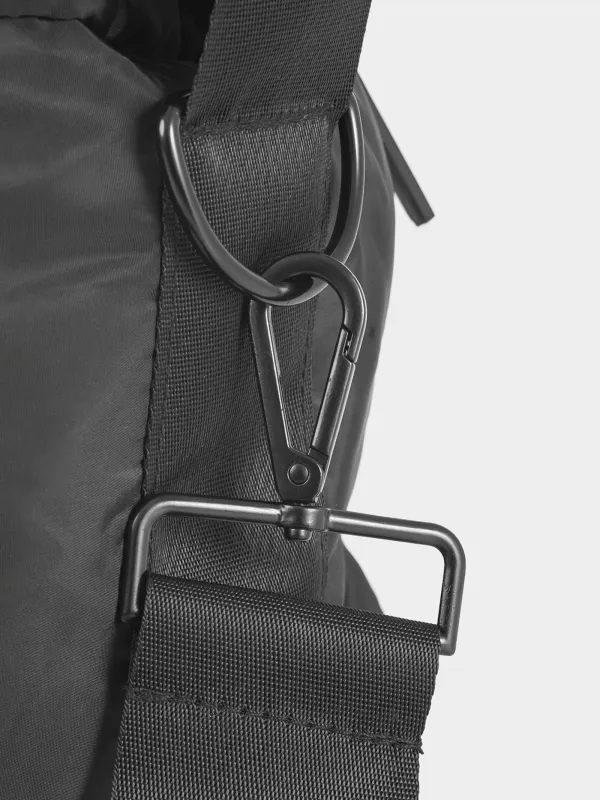 Sports bag, 43x34 cm, with handle and shoulder strap, nylon, black, Force, image-5