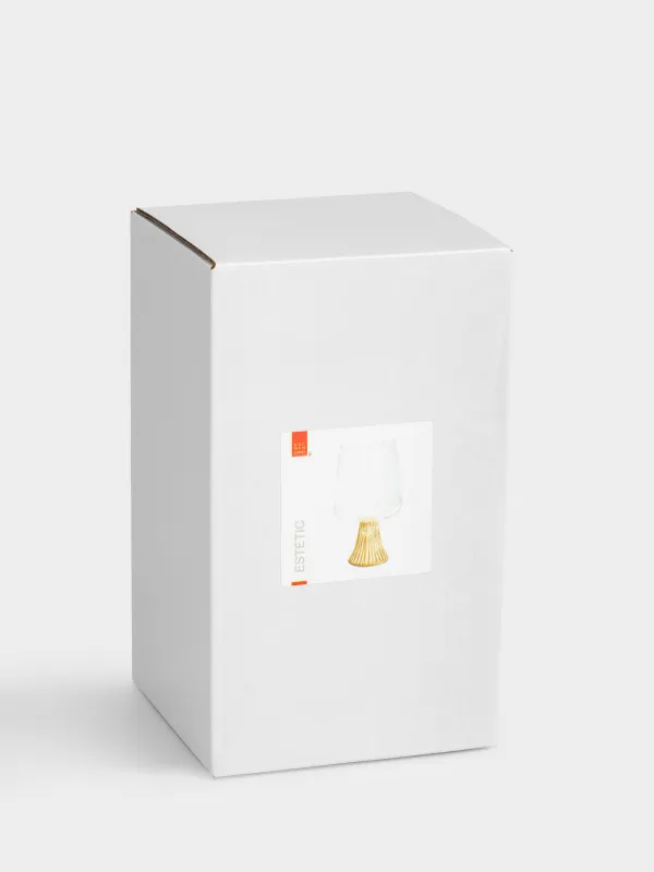 Drinking glass, 390 ml, glass / ceramic, milk leg, Aesthetic, image-3