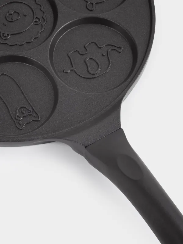 Frying pan for eggs and pancakes, 26 cm, 7 otd, coated, aluminum, Animals, Action, image-5