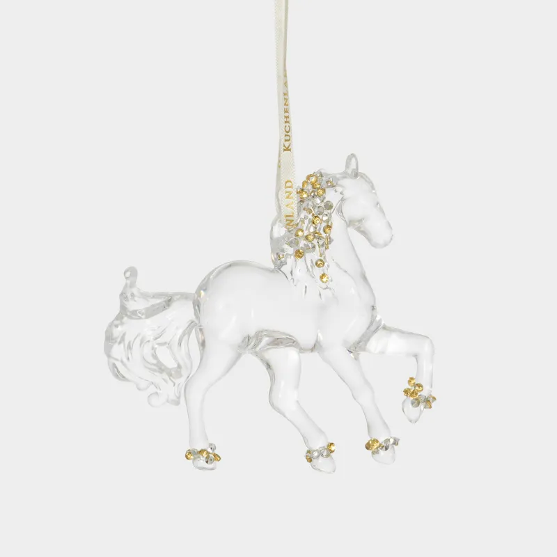 Christmas tree toy, 13 cm, acrylic, Horse, Figure crystal