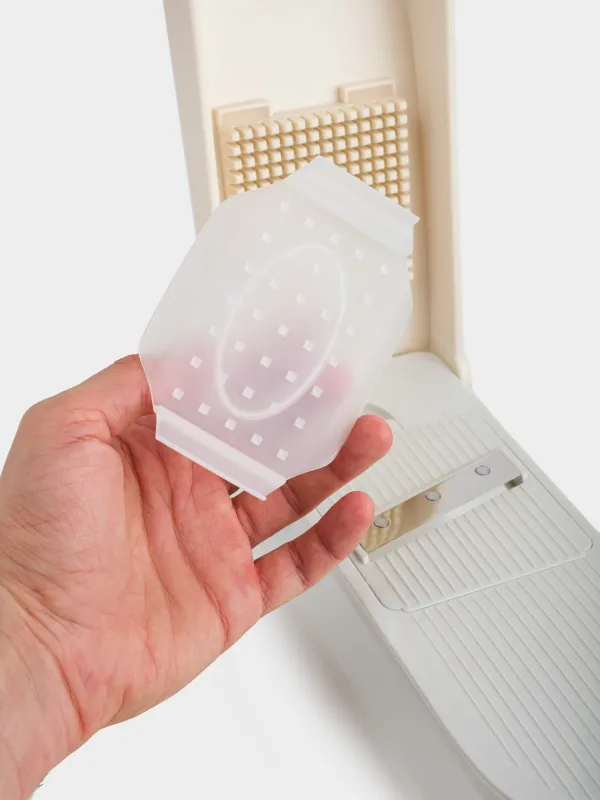 Shredder, 28 cm, 5 attachments, mechanical, plastic / steel, Beige, Soft, image-9