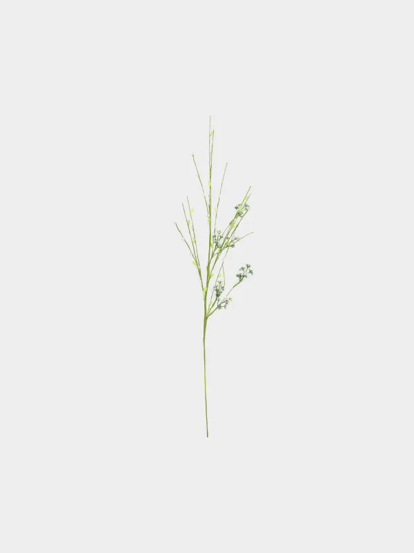 Decorative branch, 78 cm, plastic, White inflorescences, Meadow decor, image-0