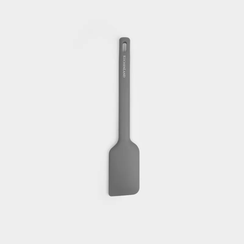 Spatula, 28 cm, silicone, grey, Grey steel