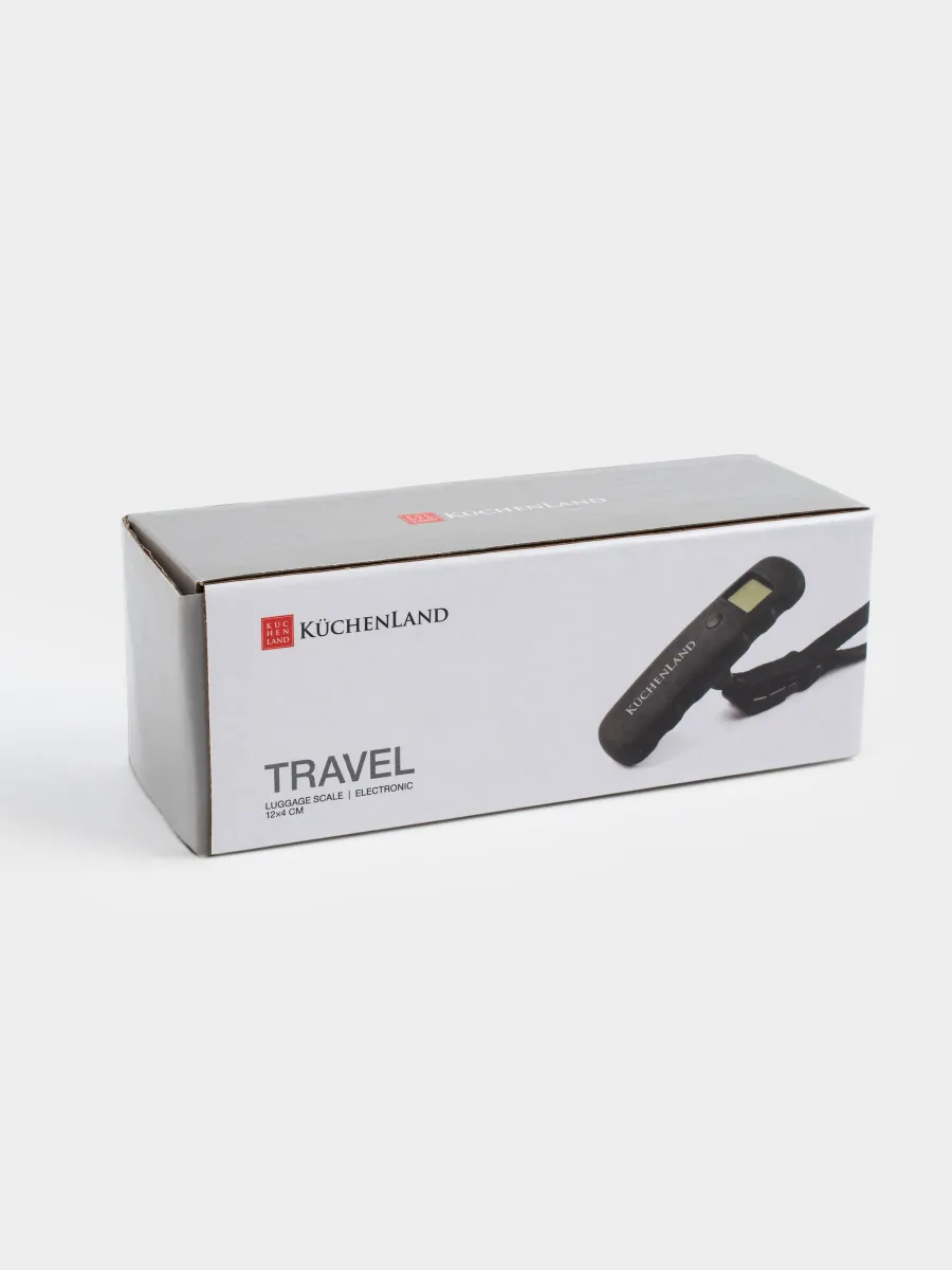 Luggage scale, 12 cm, electronic, plastic, black, Travel, image-3